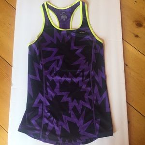 [Nike] dri fit tank top black purple run workout